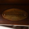 Drexel Heritage Georgian Banded Flame Mahogany Double Pedestal Extension Dining Table, Newly Refinished - Image 11