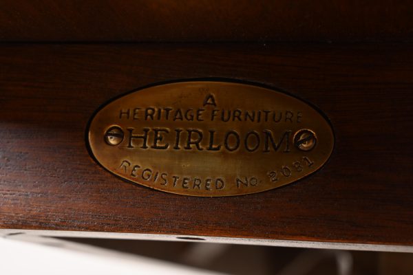 Drexel Heritage Georgian Banded Flame Mahogany Double Pedestal Extension Dining Table, Newly Refinished - Image 11