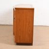 Henredon Style Mid-Century Modern Sculpted Walnut Sideboard Credenza, 1960s - Image 10