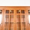 Stickley Harvey Ellis Collection Arts & Crafts Inlaid Oak Lighted Breakfront Bookcase Cabinet - Image 9