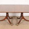 Henredon Georgian Banded Mahogany Double Pedestal Extension Dining Table, Newly Refinished - Image 7