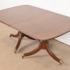 Henredon Georgian Banded Mahogany Double Pedestal Extension Dining Table, Newly Refinished - Image 8