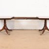 Henredon Georgian Banded Mahogany Double Pedestal Extension Dining Table, Newly Refinished - Image 6