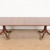 Henredon Georgian Banded Mahogany Double Pedestal Extension Dining Table, Newly Refinished - Image 2