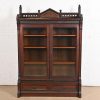 Herter Brothers Style Antique Eastlake Victorian Carved Walnut Bookcase, Circa 1880s - Image 2