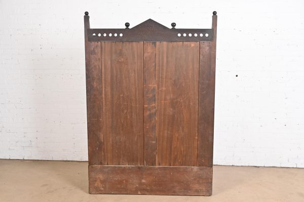 Herter Brothers Style Antique Eastlake Victorian Carved Walnut Bookcase, Circa 1880s - Image 11