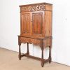 English Jacobean Carved Oak Bookcase or Bar Cabinet by Irwin, Circa 1920s - Image 3