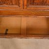 English Jacobean Carved Oak Bookcase or Bar Cabinet by Irwin, Circa 1920s - Image 6