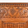English Jacobean Carved Oak Bookcase or Bar Cabinet by Irwin, Circa 1920s - Image 8