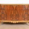 Romweber French Provincial Louis XV Flame Mahogany and Parcel Painted Dresser, Circa 1920s