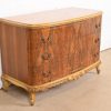 Romweber French Provincial Louis XV Flame Mahogany and Parcel Painted Dresser, Circa 1920s - Image 4