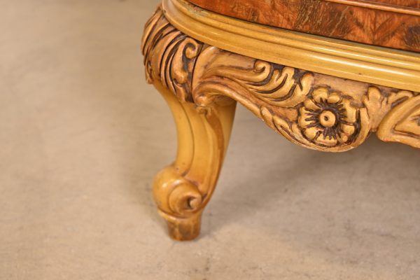 Romweber French Provincial Louis XV Flame Mahogany and Parcel Painted Dresser, Circa 1920s - Image 8
