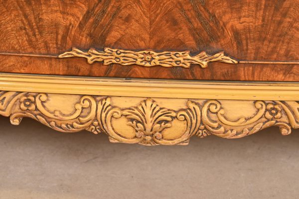 Romweber French Provincial Louis XV Flame Mahogany and Parcel Painted Dresser, Circa 1920s - Image 6