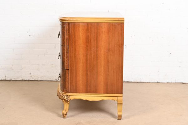 Romweber French Provincial Louis XV Flame Mahogany and Parcel Painted Dresser, Circa 1920s - Image 10