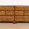 Baker Furniture Georgian Burled Walnut Dresser or Chest of Drawers