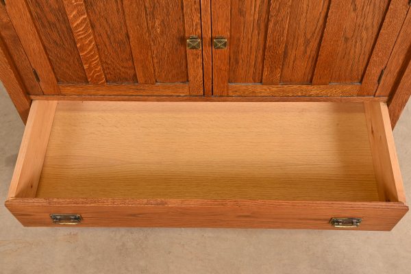 Stickley Brothers Style Antique Mission Oak Arts & Crafts Sideboard or Bar Cabinet, Circa 1900 - Image 5