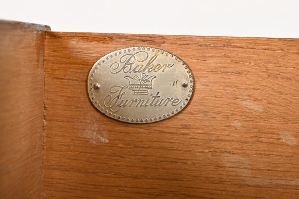 Baker Furniture Georgian Burled Walnut Dresser or Chest of Drawers - Image 8