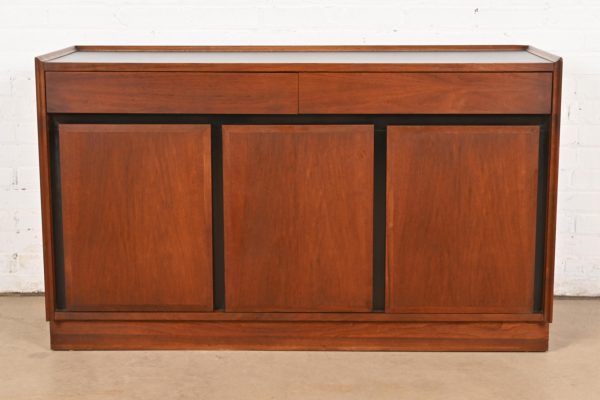 Merton Gershun for Dillingham Mid-Century Modern Walnut Sideboard or Bar Cabinet, 1960s - Image 2