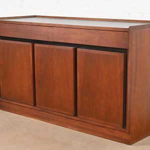 Merton Gershun for Dillingham Mid-Century Modern Walnut Sideboard or Bar Cabinet, 1960s