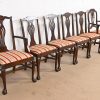 Berkey & Gay Style Antique Georgian Carved Walnut Dining Chairs, Circa 1920s - Image 4