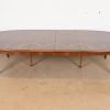 Italian Regency Louis XVI Burled Walnut Inlaid Extension Dining Table, Newly Refinished - Image 2