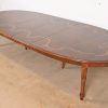 Italian Regency Louis XVI Burled Walnut Inlaid Extension Dining Table, Newly Refinished