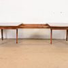 Italian Regency Louis XVI Burled Walnut Inlaid Extension Dining Table, Newly Refinished - Image 6