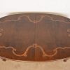 Italian Regency Louis XVI Burled Walnut Inlaid Extension Dining Table, Newly Refinished - Image 9