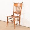 Antique American Carved Oak Pressed Back Spindle Dining Chair or Side Chair, Circa 1900 - Image 4