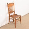 Antique American Carved Oak Pressed Back Spindle Dining Chair or Side Chair, Circa 1900