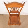 Antique American Carved Oak Pressed Back Spindle Dining Chair or Side Chair, Circa 1900 - Image 5