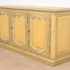 Baker Furniture French Provincial Louis XV Olive Green and Cream Lacquered Sideboard Credenza - Image 3