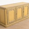 Baker Furniture French Provincial Louis XV Olive Green and Cream Lacquered Sideboard Credenza - Image 4
