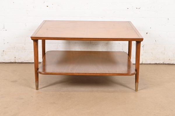 Imperial Furniture Mid-Century Modern Sculpted Walnut Two-Tier Coffee Table, Circa 1960s - Image 3