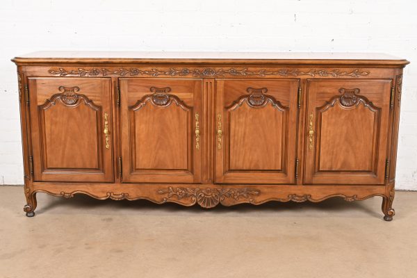 Kindel Furniture French Provincial Louis XV Solid Cherry Wood Sideboard or Bar Cabinet - Image 2