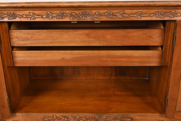 Kindel Furniture French Provincial Louis XV Solid Cherry Wood Sideboard or Bar Cabinet - Image 6