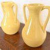 Roseville Pottery Arts & Crafts Large Yellow Glazed Handled Art Pottery Jugs or Vases, 1930s - Image 3