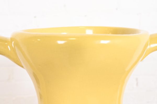 Roseville Pottery Arts & Crafts Large Yellow Glazed Handled Art Pottery Jugs or Vases, 1930s - Image 7