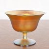 Louis Comfort Tiffany Favrile Iridescent Art Glass Footed Bowl or Compote Dish