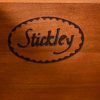 Stickley Georgian Flame Mahogany Lighted Breakfront Bookcase Cabinet - Image 7