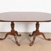 Kittinger Georgian Solid Mahogany Double Pedestal Extension Dining Table, Newly Refinished - Image 7