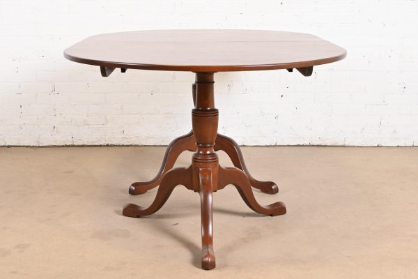 Kittinger Georgian Solid Mahogany Double Pedestal Extension Dining Table, Newly Refinished - Image 10