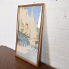 Original Signed Giovanni Geleng Abstract Cityscape Framed Watercolor Painting - Image 4