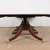 Baker Furniture Georgian Monumental Mahogany Triple Pedestal Extension Dining Table, Newly Refinished - Image 10