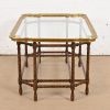 Baker Furniture Hollywood Regency Chinoiserie Faux Bamboo, Brass, and Glass Cocktail Table - Image 11