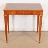 Baker Furniture French Regency Louis XVI Cherry and Gilt Wood Petite Writing Desk or Entry Table, Circa 1960s - Image 2
