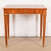Baker Furniture French Regency Louis XVI Cherry and Gilt Wood Petite Writing Desk or Entry Table, Circa 1960s - Image 3