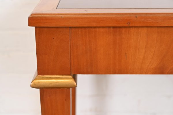 Baker Furniture French Regency Louis XVI Cherry and Gilt Wood Petite Writing Desk or Entry Table, Circa 1960s - Image 8