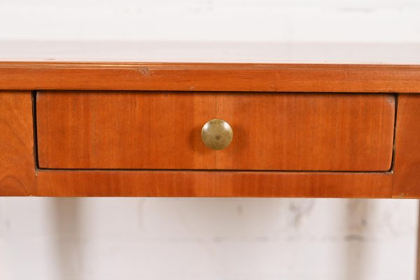 Baker Furniture French Regency Louis XVI Cherry and Gilt Wood Petite Writing Desk or Entry Table, Circa 1960s - Image 6