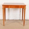 Baker Furniture French Regency Louis XVI Cherry and Gilt Wood Petite Writing Desk or Entry Table, Circa 1960s - Image 11